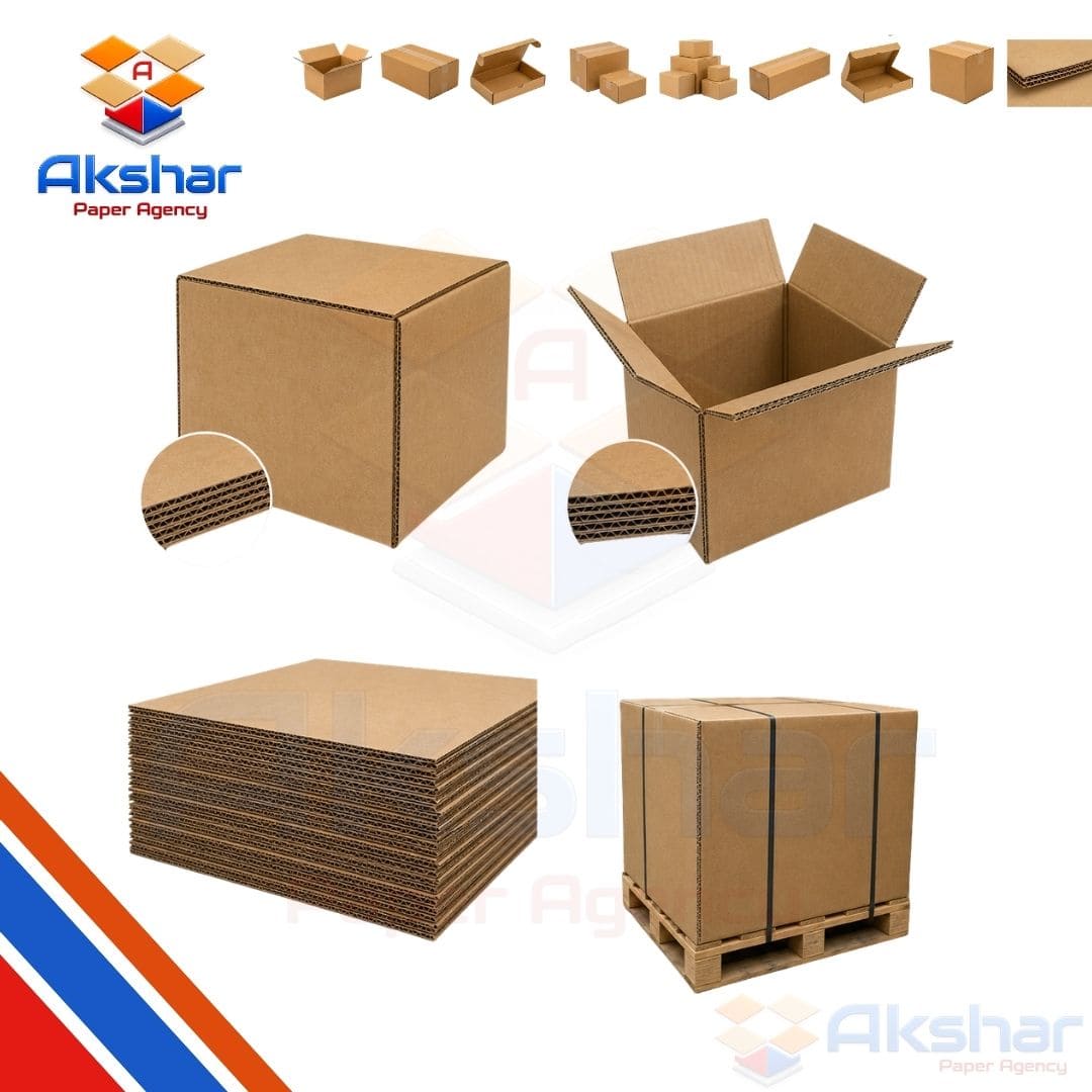 5 Ply Corrugated Box Manufacturer by Akshar Paper Agency