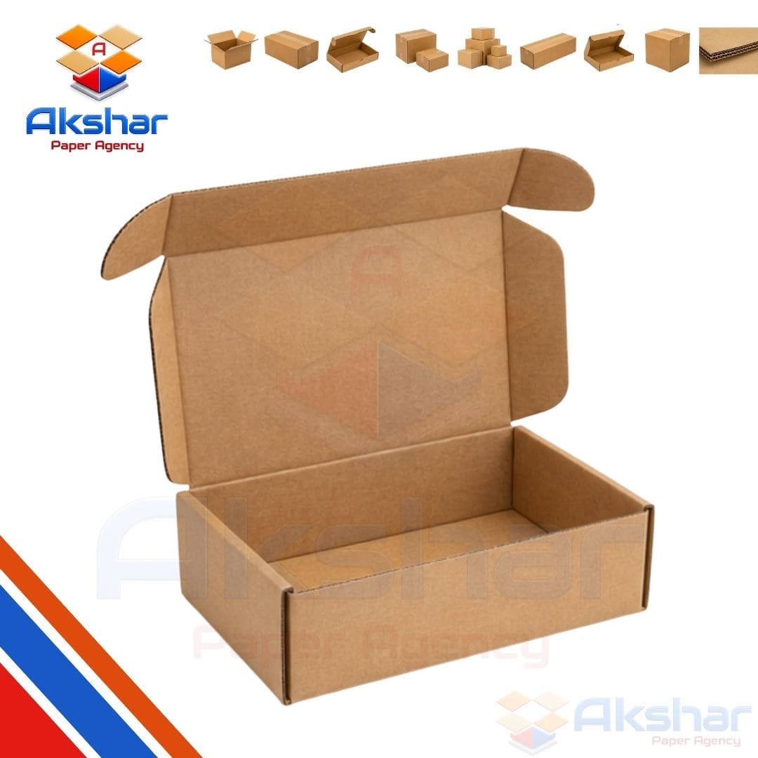 Brown Corrugated Box Manufacturer by Akshar Paper Agency