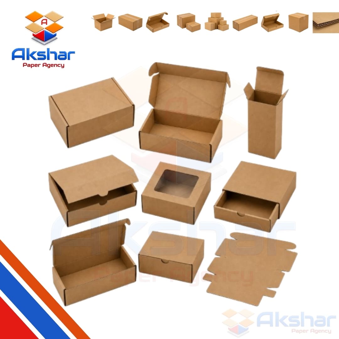 Brown E-Flute Box  Manufacturer by Akshar Paper Agency