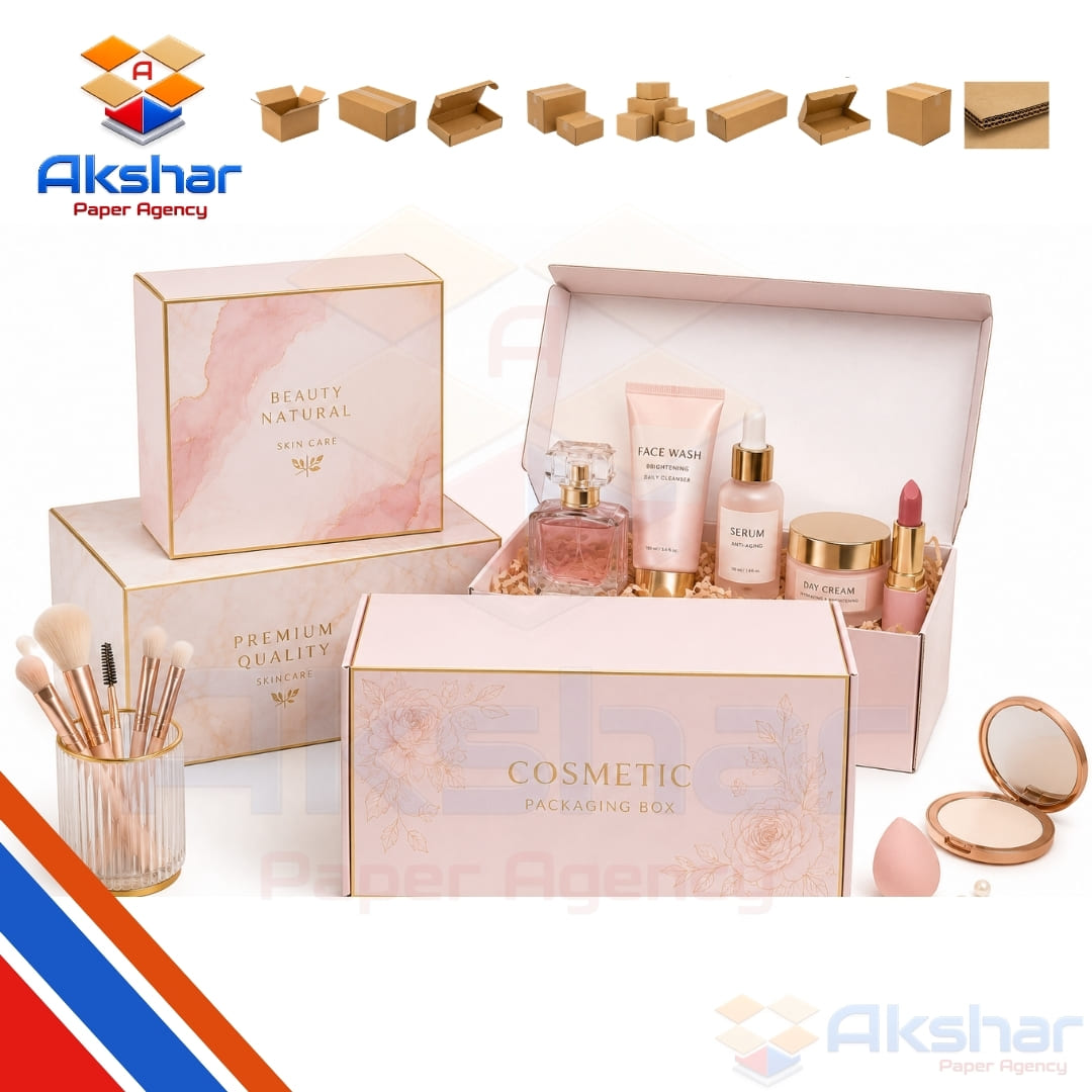 Cosmetic Packaging Box  Manufacturer by Akshar Paper Agency