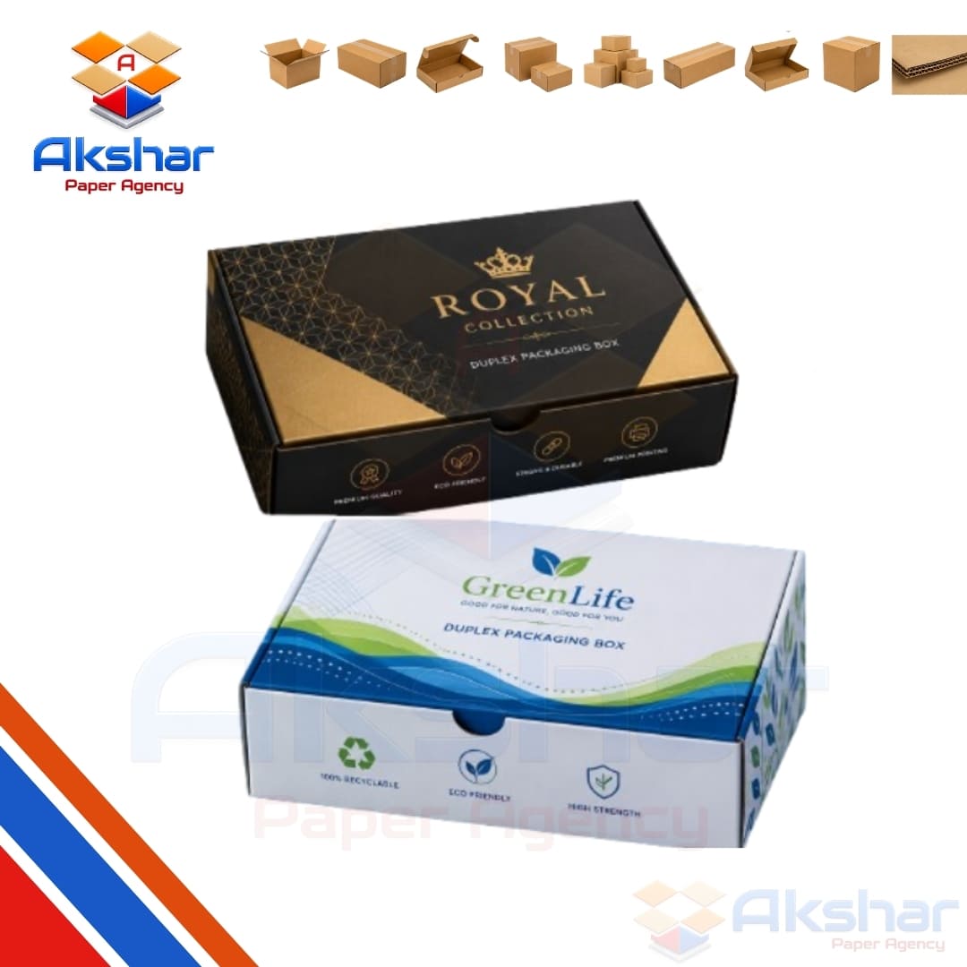 Duplex Packaging Box  Manufacturer by Akshar Paper Agency