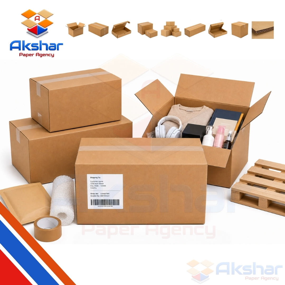 E-Commerce Packaging Box  Manufacturer by Akshar Paper Agency