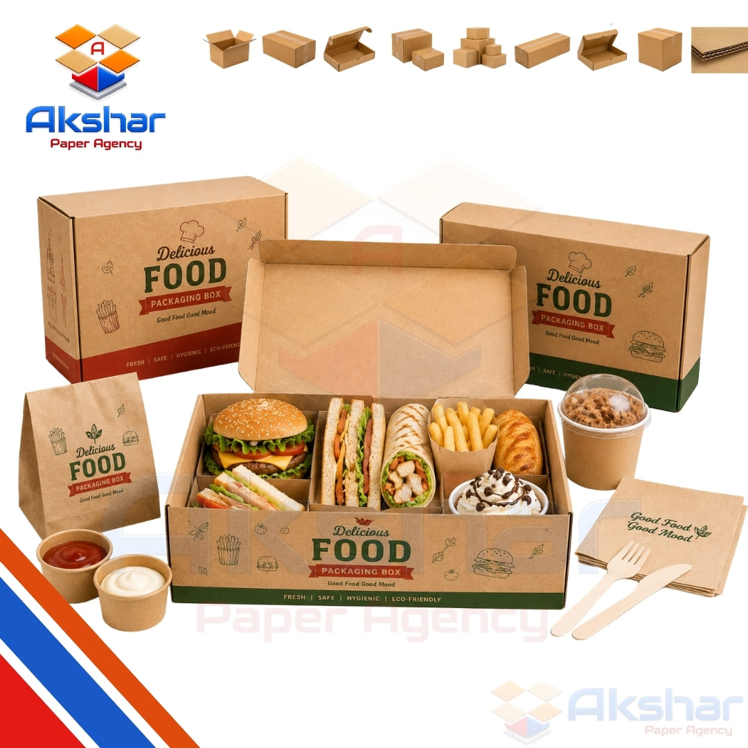 Food Packaging Box  Manufacturer by Akshar Paper Agency