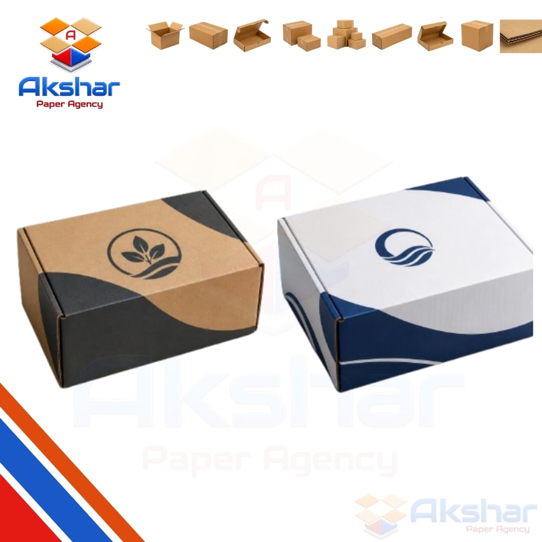 Logo Printed Corrugated Box  Manufacturer by Akshar Paper Agency