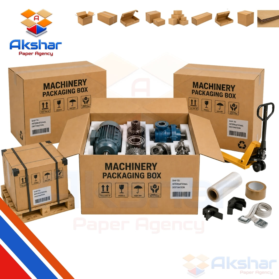 Machinery Packaging Box  Manufacturer by Akshar Paper Agency