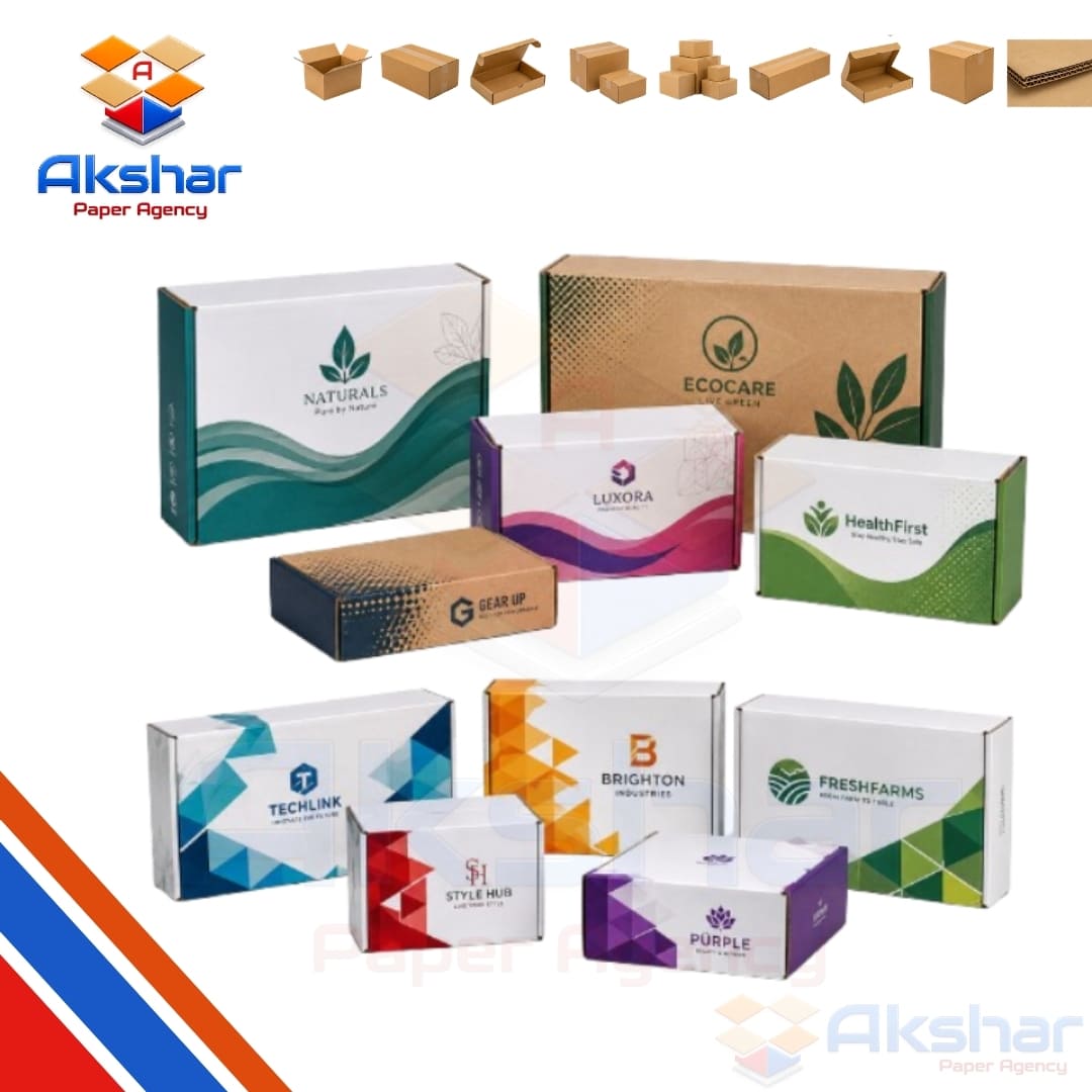 Offset Printed Corrugated Box  Manufacturer by Akshar Paper Agency