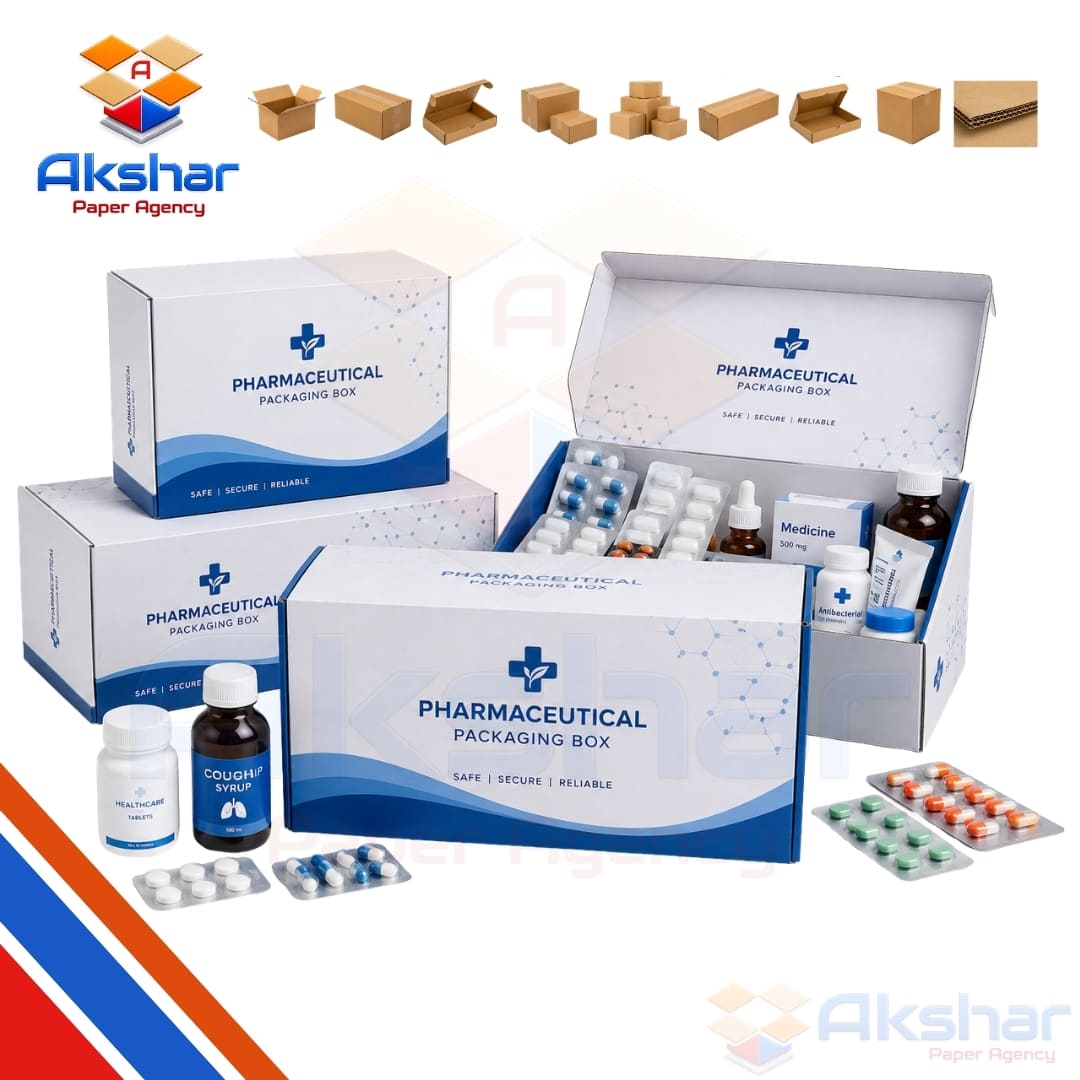 Pharmaceutical Packaging Box  Manufacturer by Akshar Paper Agency