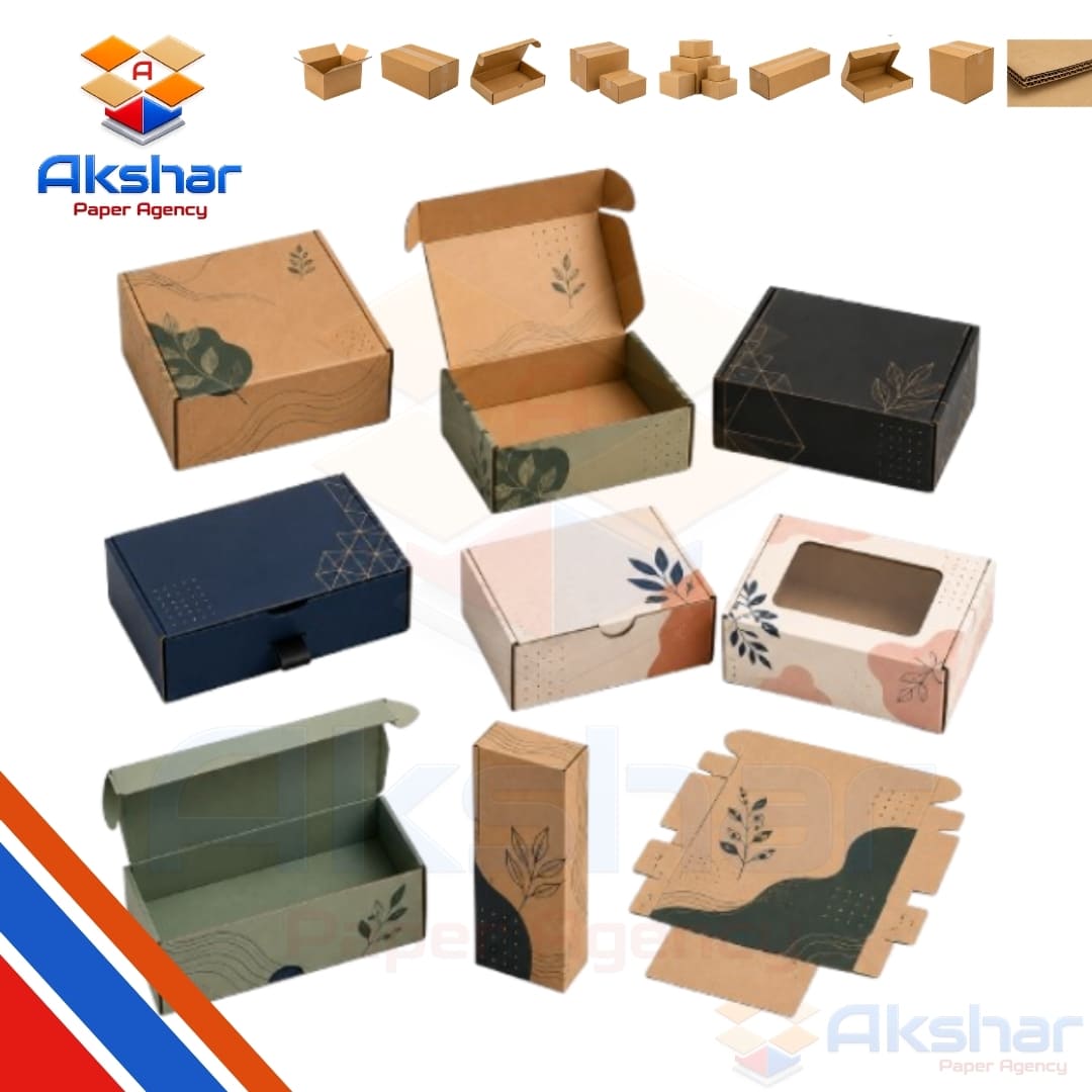 Printed E-Flute Box Manufacturer by Akshar Paper Agency