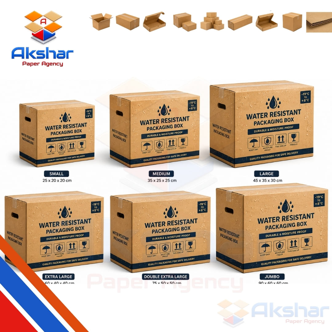 Water Resistant Packaging Box  Manufacturer by Akshar Paper Agency